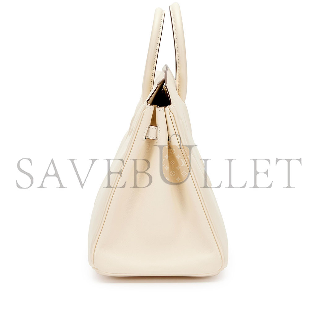 h**mes master birkin 25 shadow swift leather phanT0m white bag h082629ck72 (25*20*13cm)